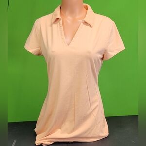 SO Collared T-shirt Dress Short Sleeve Large V Neck